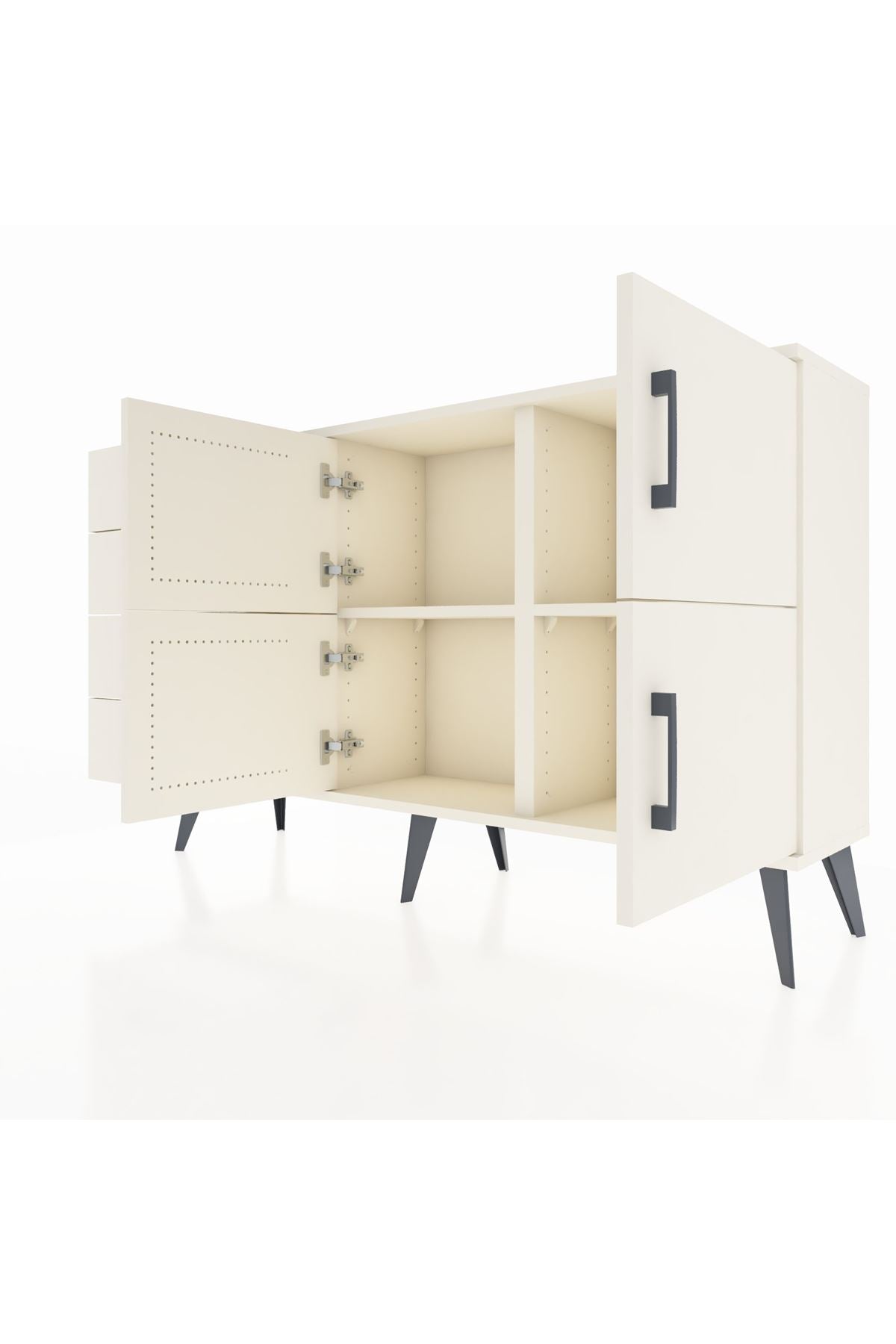 Arges Konsol 2 Raflı 4 Çekmeceli 4 Kapaklı 132x30x83 - S144M032V04A