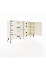 Arges Konsol 2 Raflı 4 Çekmeceli 4 Kapaklı 132x30x83 - S144M032V04A