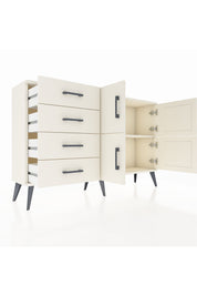 Arges Konsol 2 Raflı 4 Çekmeceli 4 Kapaklı 132x30x83 - S144M032V04A