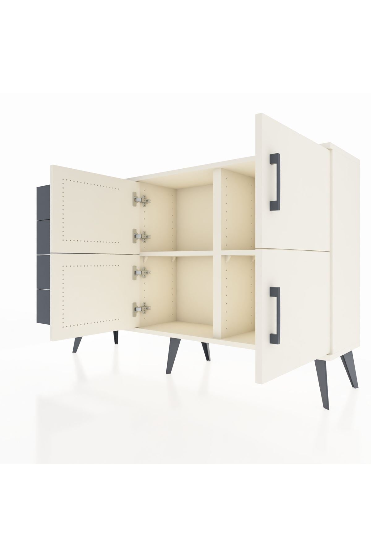 Arges Konsol 2 Raflı 4 Çekmeceli 4 Kapaklı 132x30x83 - S144M032V05A