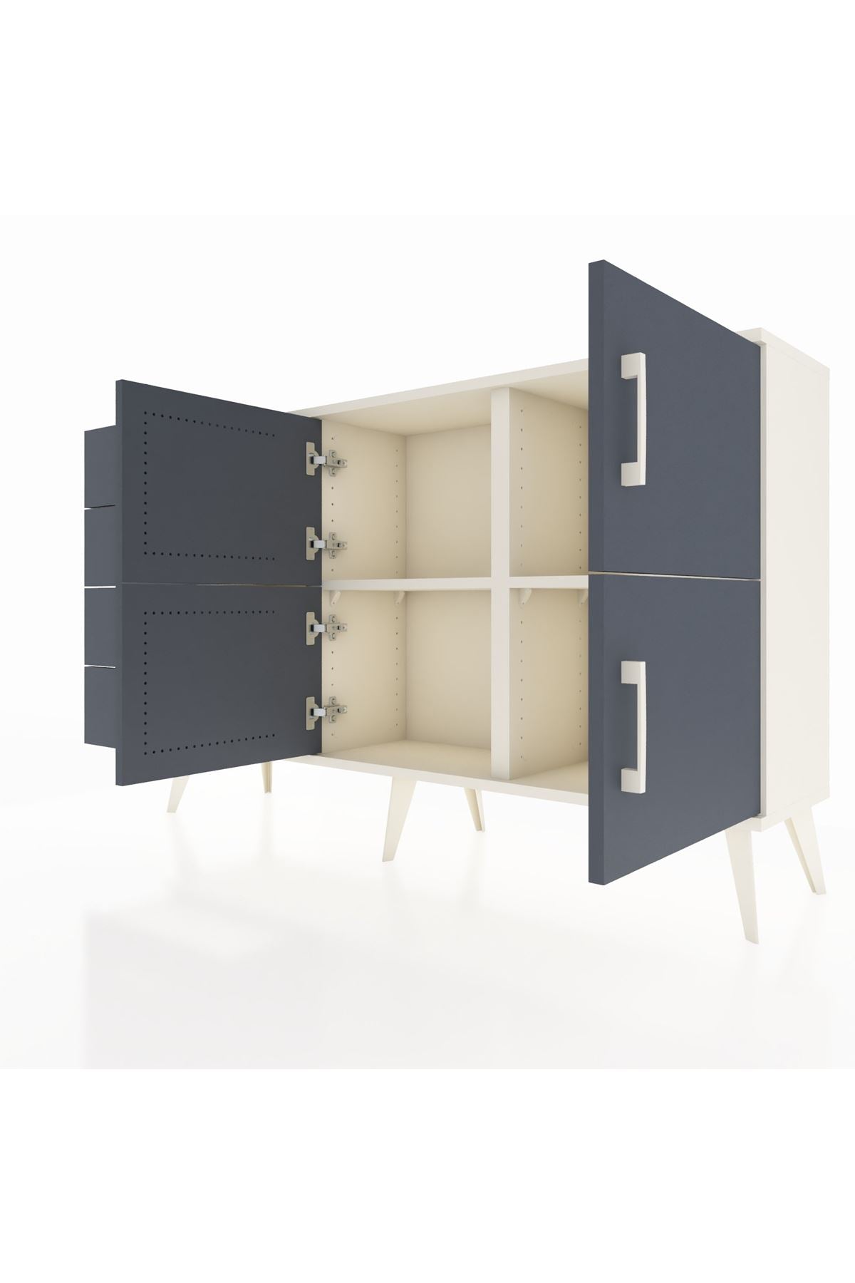 Arges Konsol 2 Raflı 4 Çekmeceli 4 Kapaklı 132x30x83 - S144M032V08A