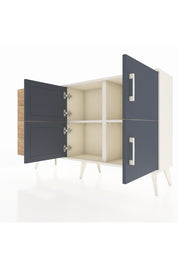 Arges Konsol 2 Raflı 4 Çekmeceli 4 Kapaklı 132x30x83 - S144M032V09A