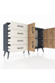 Arges Konsol 2 Raflı 4 Çekmeceli 4 Kapaklı 132x30x83 - S144M032V10A