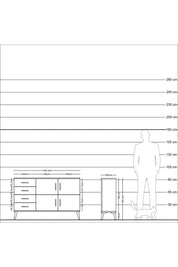 Arges Konsol 2 Raflı 4 Çekmeceli 4 Kapaklı 132x30x83 - S144M032V10A