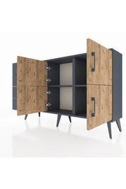 Arges Konsol 2 Raflı 4 Çekmeceli 4 Kapaklı 132x30x83 - S144M032V11A