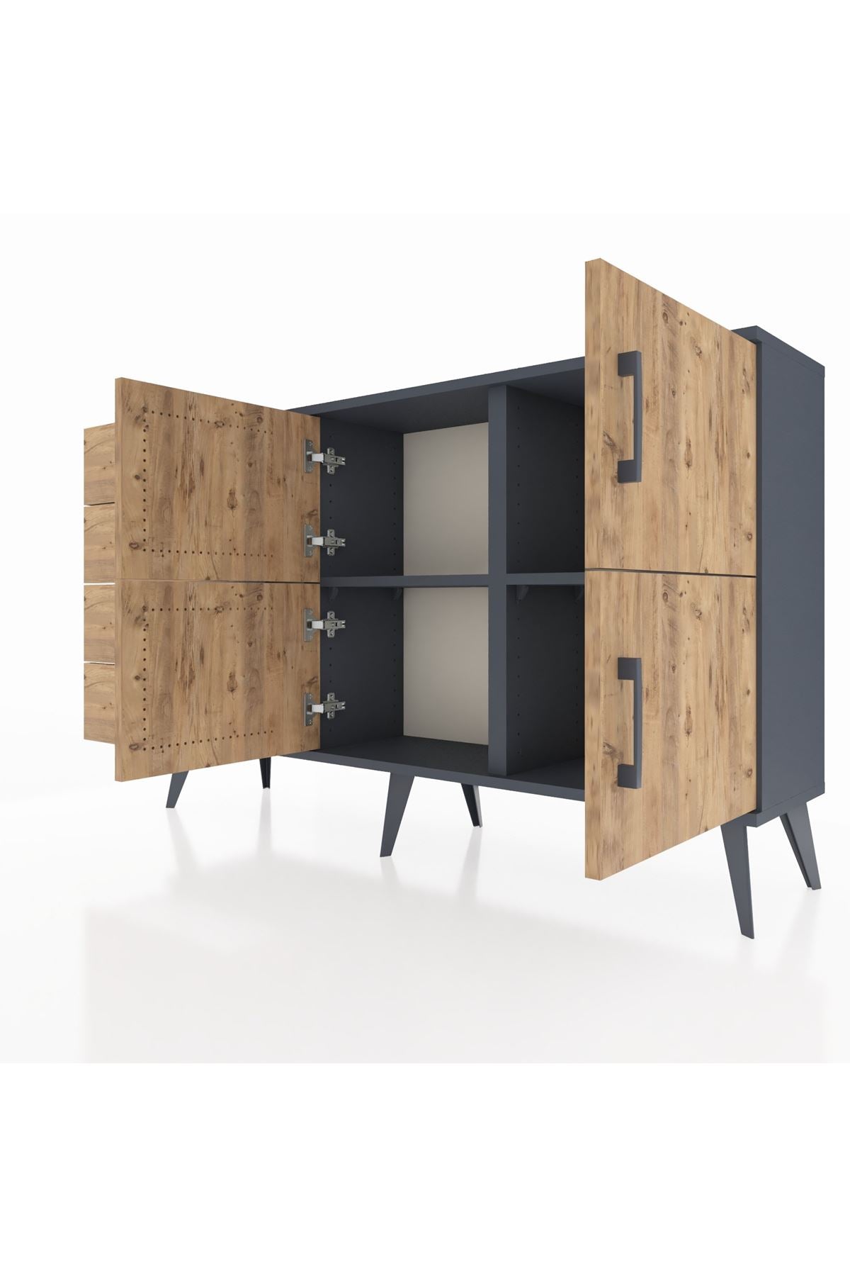 Arges Konsol 2 Raflı 4 Çekmeceli 4 Kapaklı 132x30x83 - S144M032V12A