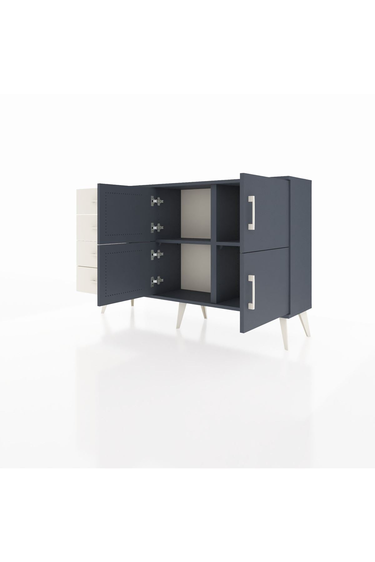 Arges Konsol 2 Raflı 4 Çekmeceli 4 Kapaklı 132x30x83 - S144M032V16A