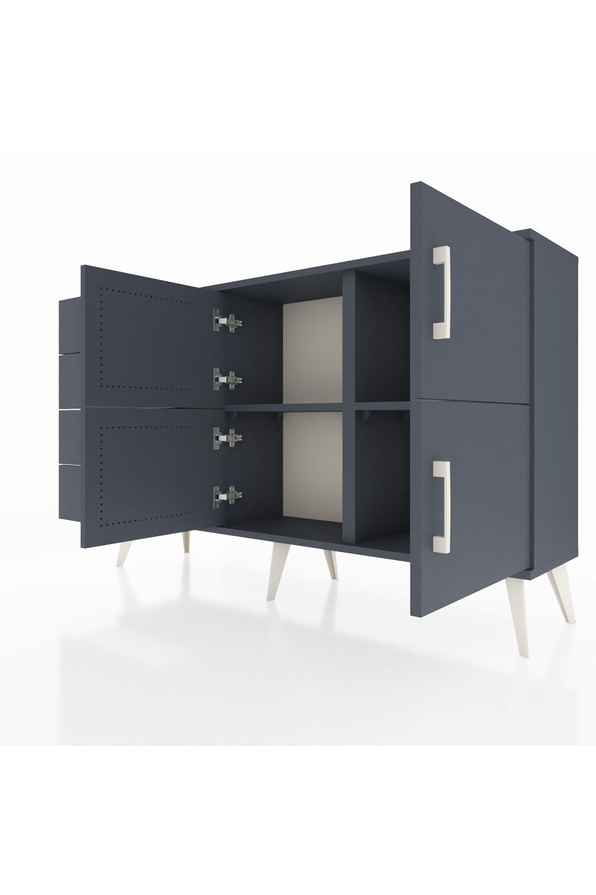 Arges Konsol 2 Raflı 4 Çekmeceli 4 Kapaklı 132x30x83 - S144M032V17A