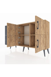 Arges Konsol 2 Raflı 4 Çekmeceli 4 Kapaklı 132x30x83 - S144M032V20A