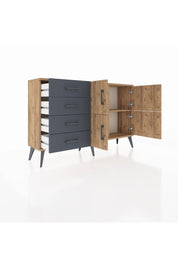 Arges Konsol 2 Raflı 4 Çekmeceli 4 Kapaklı 132x30x83 - S144M032V20A