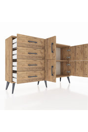 Arges Konsol 2 Raflı 4 Çekmeceli 4 Kapaklı 132x30x83 - S144M032V21A