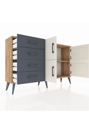 Arges Konsol 2 Raflı 4 Çekmeceli 4 Kapaklı 132x30x83 - S144M032V23A