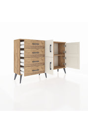 Arges Konsol 2 Raflı 4 Çekmeceli 4 Kapaklı 132x30x83 - S144M032V24A