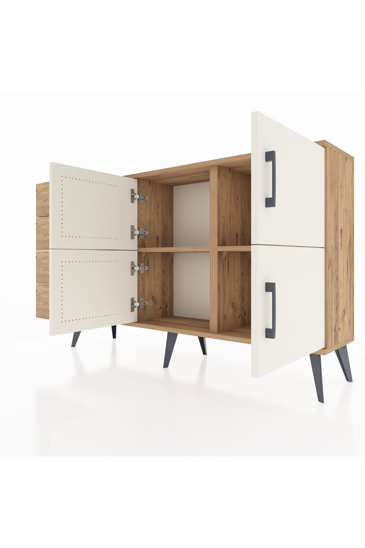 Arges Konsol 2 Raflı 4 Çekmeceli 4 Kapaklı 132x30x83 - S144M032V24A