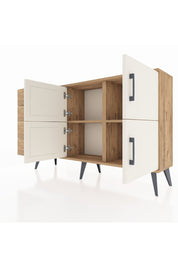 Arges Konsol 2 Raflı 4 Çekmeceli 4 Kapaklı 132x30x83 - S144M032V24A