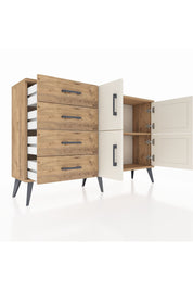 Arges Konsol 2 Raflı 4 Çekmeceli 4 Kapaklı 132x30x83 - S144M032V24A