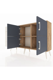 Arges Konsol 2 Raflı 4 Çekmeceli 4 Kapaklı 132x30x83 - S144M032V25A