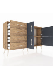 Arges Konsol 2 Raflı 4 Çekmeceli 4 Kapaklı 132x30x83 - S144M032V27A