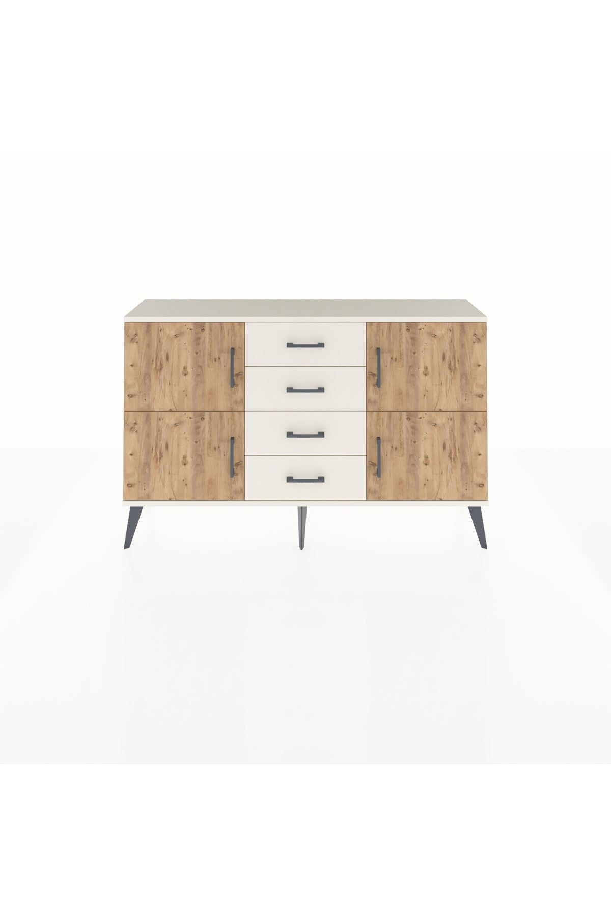 Arges Konsol 2 Raflı 4 Çekmeceli 4 Kapaklı 132x30x83 - S144M033V01A