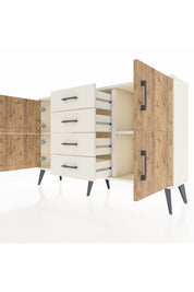 Arges Konsol 2 Raflı 4 Çekmeceli 4 Kapaklı 132x30x83 - S144M033V01A