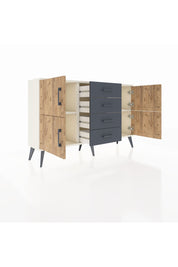 Arges Konsol 2 Raflı 4 Çekmeceli 4 Kapaklı 132x30x83 - S144M033V02A