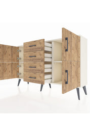 Arges Konsol 2 Raflı 4 Çekmeceli 4 Kapaklı 132x30x83 - S144M033V03A