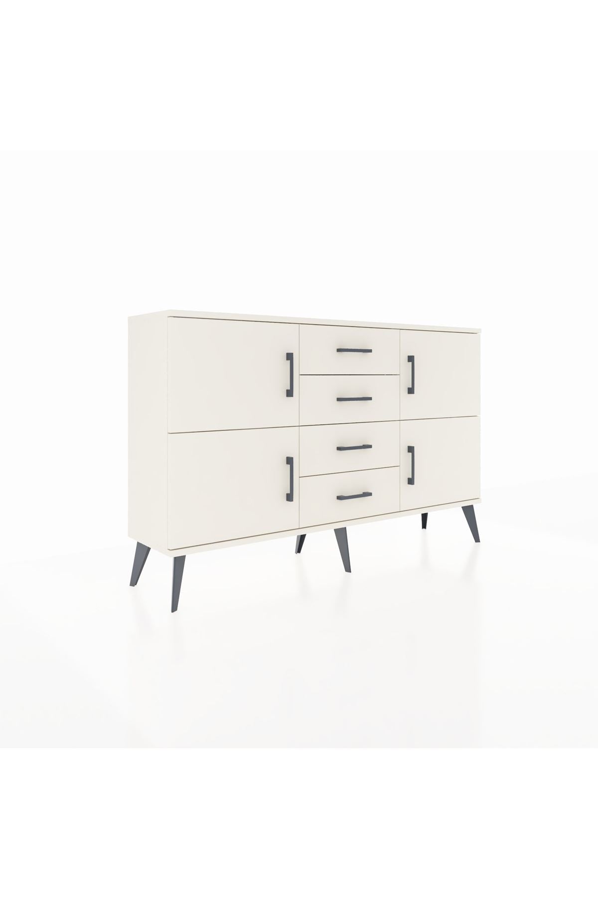 Arges Konsol 2 Raflı 4 Çekmeceli 4 Kapaklı 132x30x83 - S144M033V04A