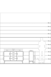 Arges Konsol 2 Raflı 4 Çekmeceli 4 Kapaklı 132x30x83 - S144M033V04A