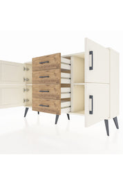 Arges Konsol 2 Raflı 4 Çekmeceli 4 Kapaklı 132x30x83 - S144M033V06A