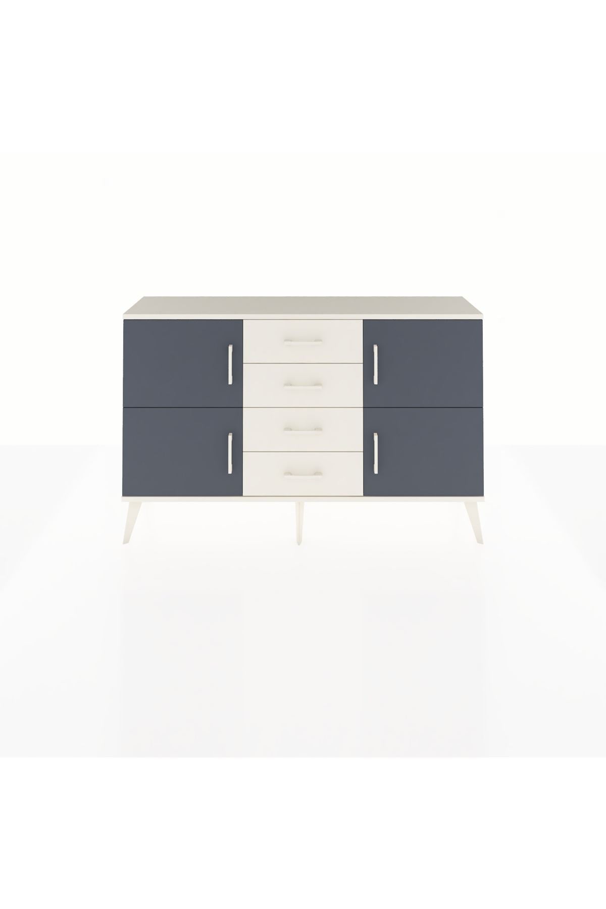 Arges Konsol 2 Raflı 4 Çekmeceli 4 Kapaklı 132x30x83 - S144M033V07A