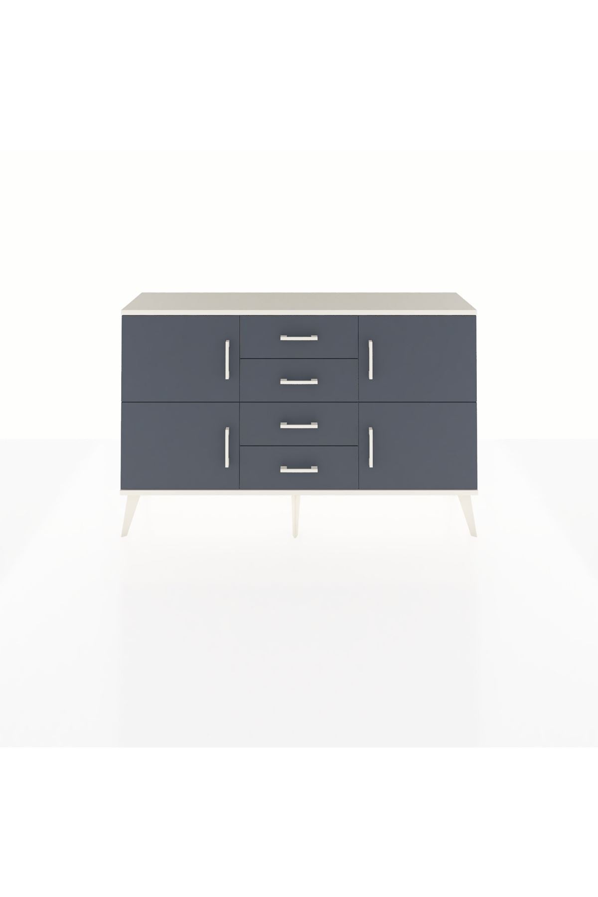 Arges Konsol 2 Raflı 4 Çekmeceli 4 Kapaklı 132x30x83 - S144M033V08A