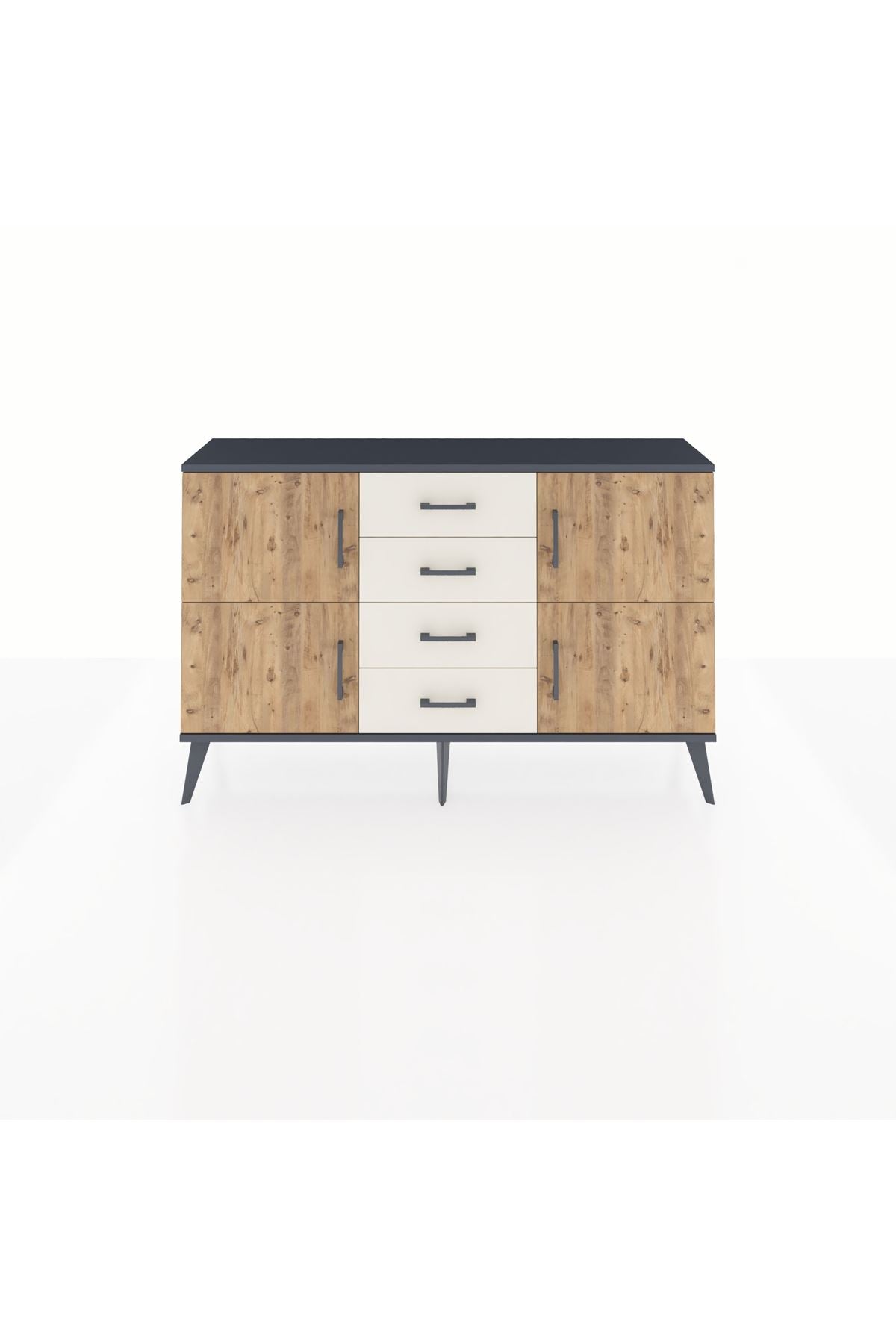 Arges Konsol 2 Raflı 4 Çekmeceli 4 Kapaklı 132x30x83 - S144M033V10A