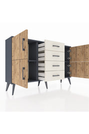 Arges Konsol 2 Raflı 4 Çekmeceli 4 Kapaklı 132x30x83 - S144M033V10A