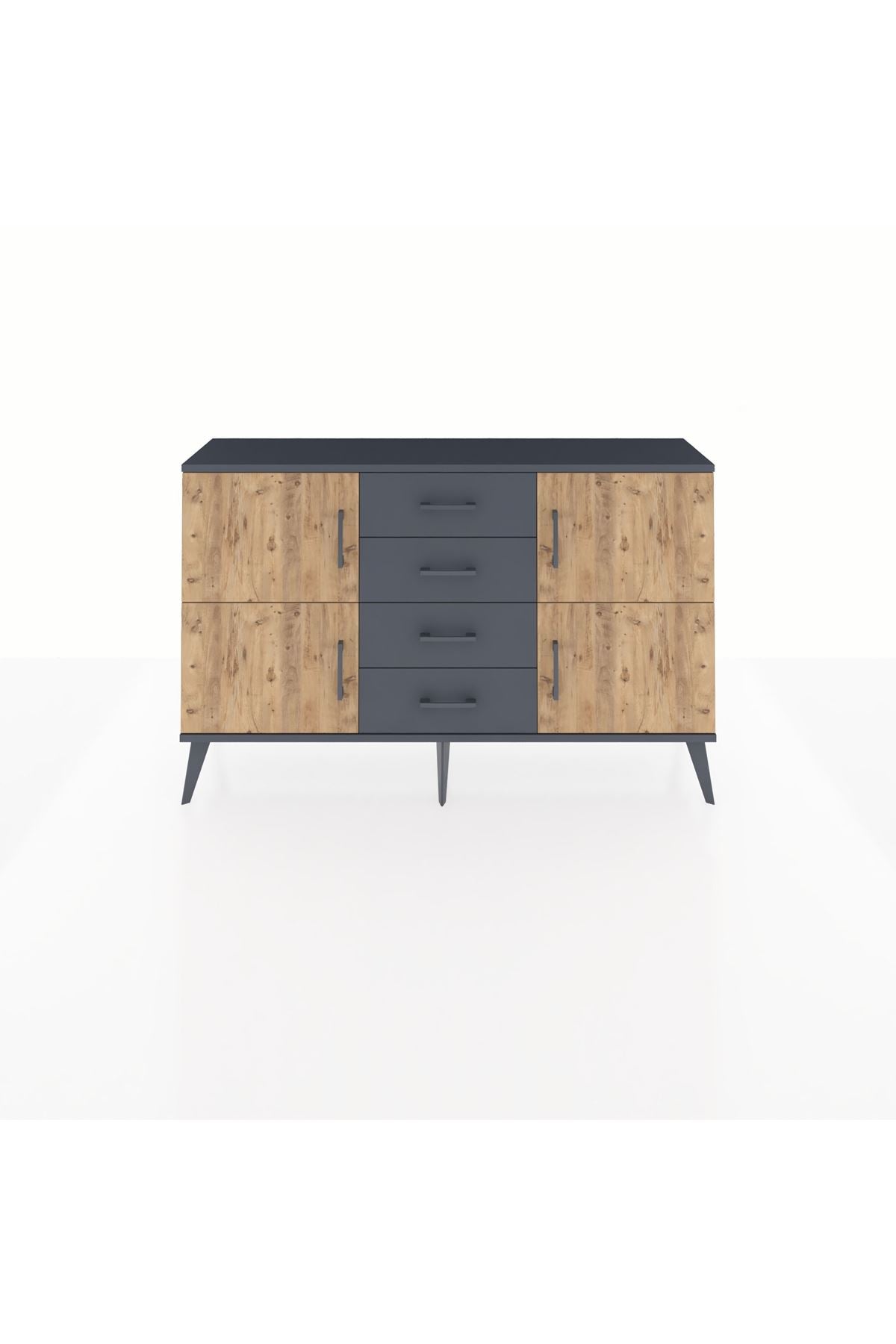 Arges Konsol 2 Raflı 4 Çekmeceli 4 Kapaklı 132x30x83 - S144M033V11A