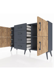 Arges Konsol 2 Raflı 4 Çekmeceli 4 Kapaklı 132x30x83 - S144M033V11A