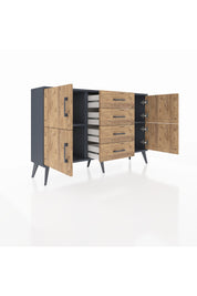 Arges Konsol 2 Raflı 4 Çekmeceli 4 Kapaklı 132x30x83 - S144M033V12A