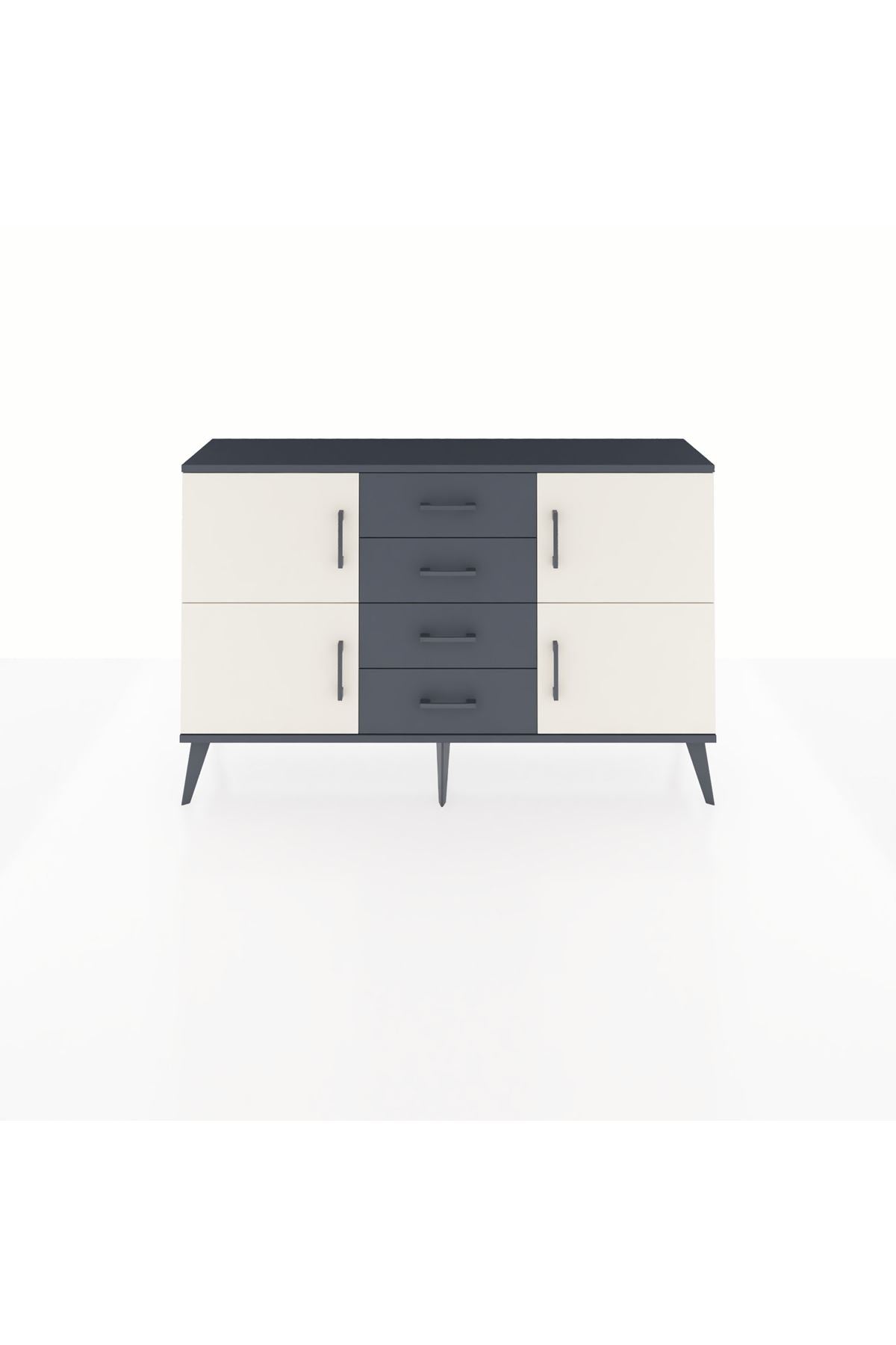 Arges Konsol 2 Raflı 4 Çekmeceli 4 Kapaklı 132x30x83 - S144M033V14A