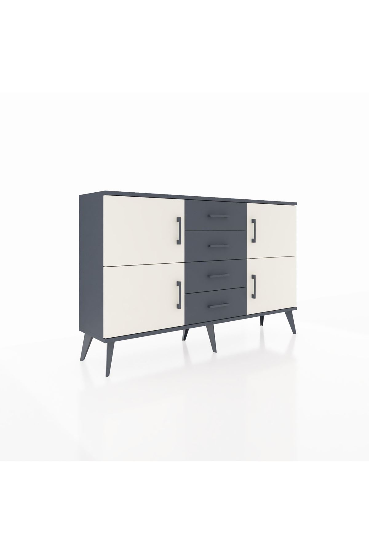 Arges Konsol 2 Raflı 4 Çekmeceli 4 Kapaklı 132x30x83 - S144M033V14A