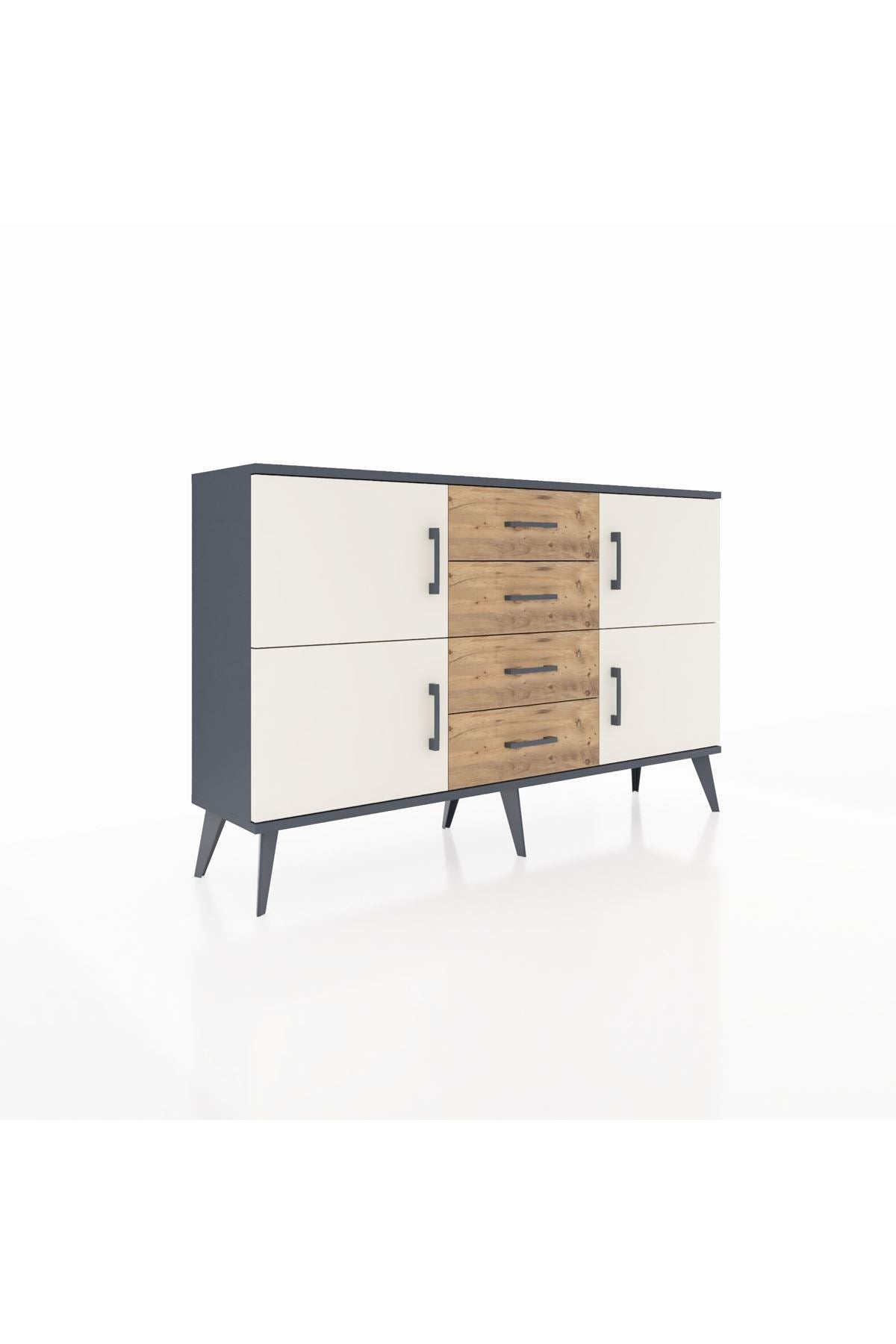 Arges Konsol 2 Raflı 4 Çekmeceli 4 Kapaklı 132x30x83 - S144M033V15A