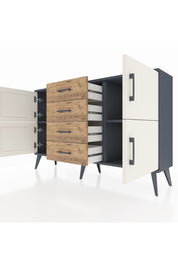 Arges Konsol 2 Raflı 4 Çekmeceli 4 Kapaklı 132x30x83 - S144M033V15A