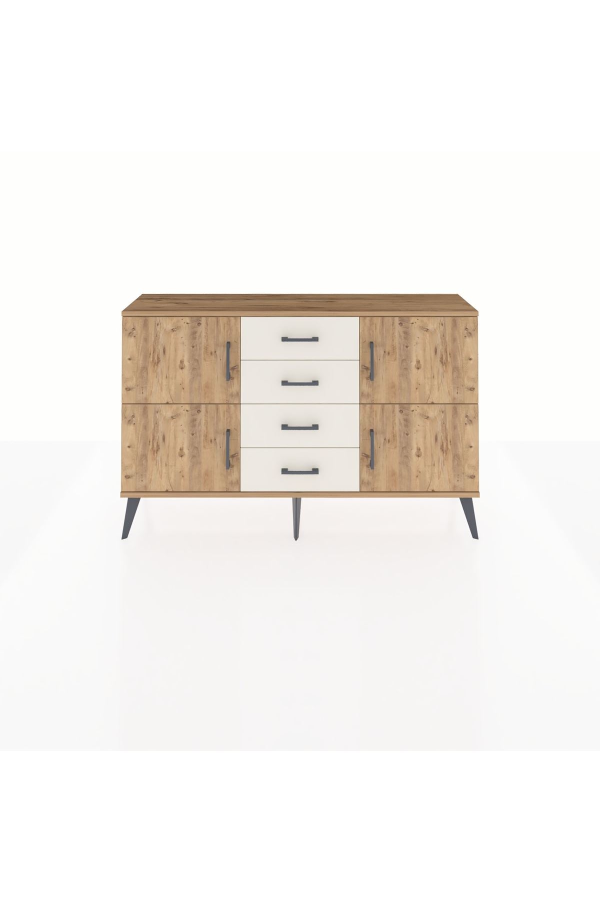 Arges Konsol 2 Raflı 4 Çekmeceli 4 Kapaklı 132x30x83 - S144M033V19A