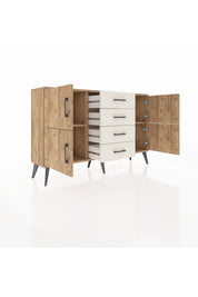 Arges Konsol 2 Raflı 4 Çekmeceli 4 Kapaklı 132x30x83 - S144M033V19A