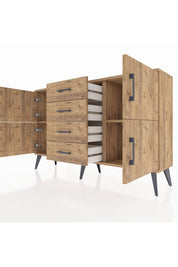 Arges Konsol 2 Raflı 4 Çekmeceli 4 Kapaklı 132x30x83 - S144M033V21A