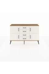 Arges Konsol 2 Raflı 4 Çekmeceli 4 Kapaklı 132x30x83