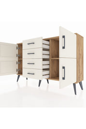 Arges Konsol 2 Raflı 4 Çekmeceli 4 Kapaklı 132x30x83 - S144M033V22A