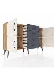 Arges Konsol 2 Raflı 4 Çekmeceli 4 Kapaklı 132x30x83 - S144M033V23A