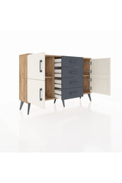 Arges Konsol 2 Raflı 4 Çekmeceli 4 Kapaklı 132x30x83 - S144M033V23A