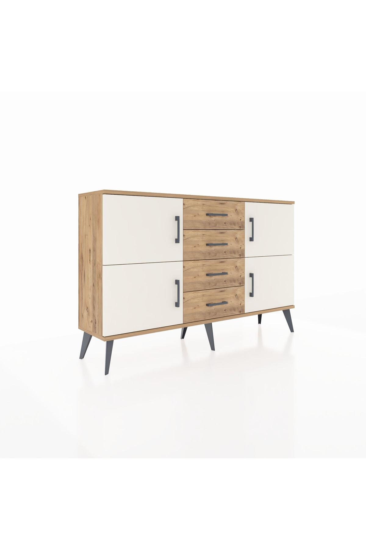 Arges Konsol 2 Raflı 4 Çekmeceli 4 Kapaklı 132x30x83 - S144M033V24A