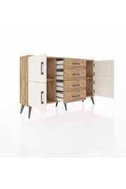 Arges Konsol 2 Raflı 4 Çekmeceli 4 Kapaklı 132x30x83 - S144M033V24A