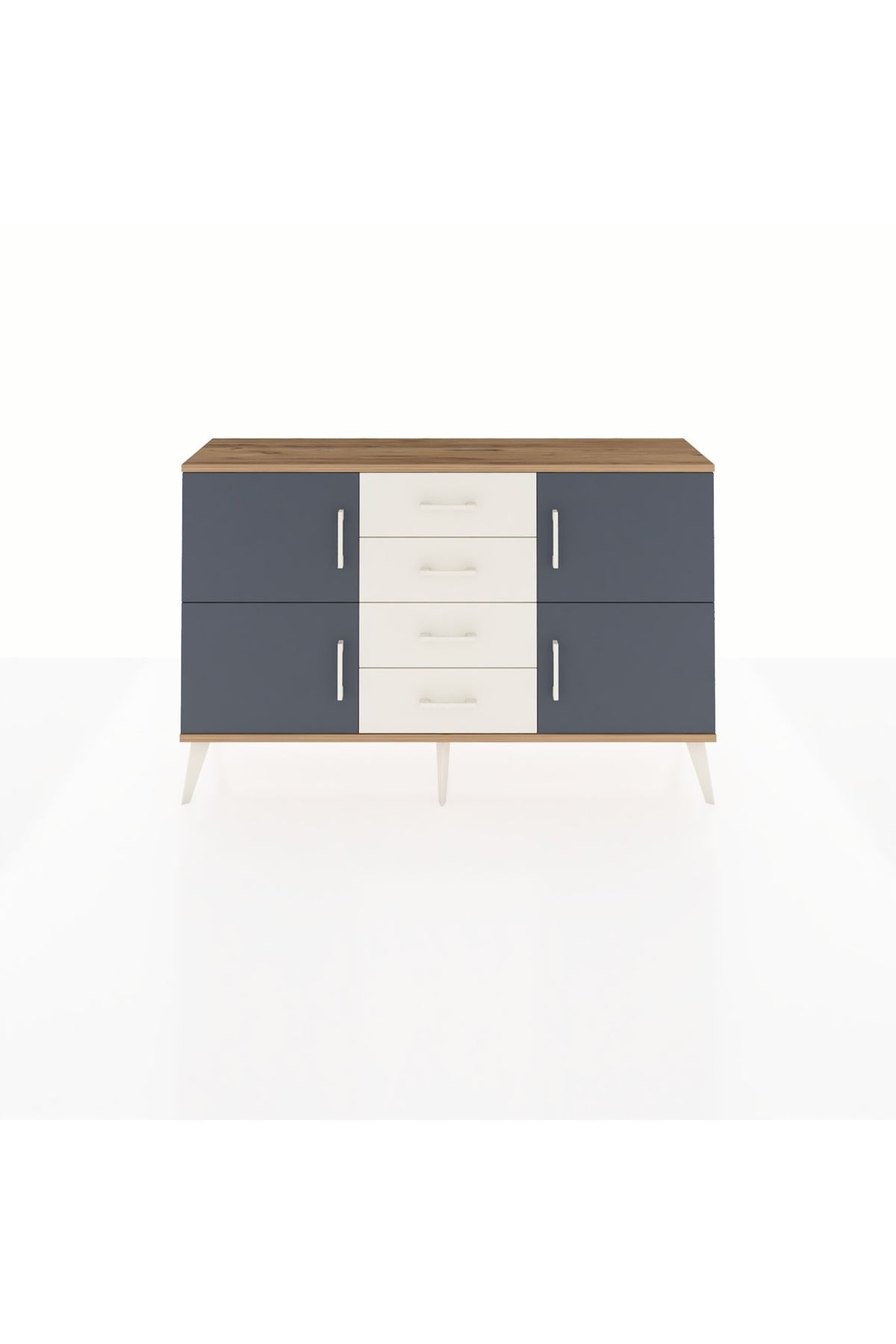 Arges Konsol 2 Raflı 4 Çekmeceli 4 Kapaklı 132x30x83 - S144M033V25A